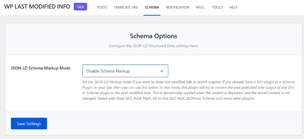 Schema Options