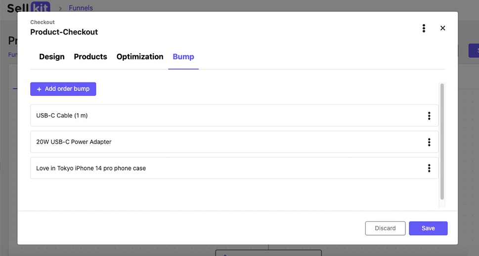 Add Order Bump SellKit Checkout