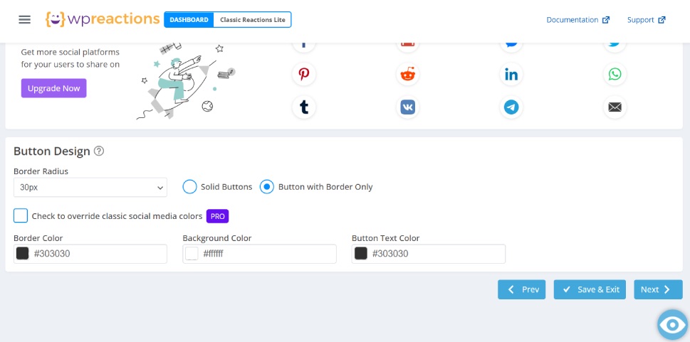 WP Reactions Button Design