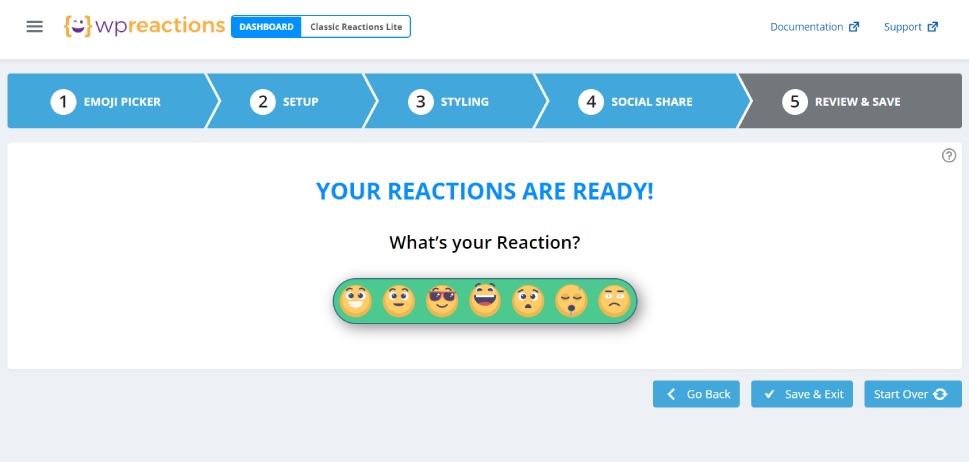 WP Reactions Review and Save