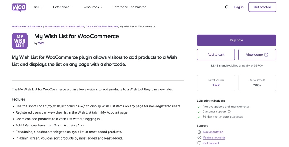 My Wish List for WooCommerce