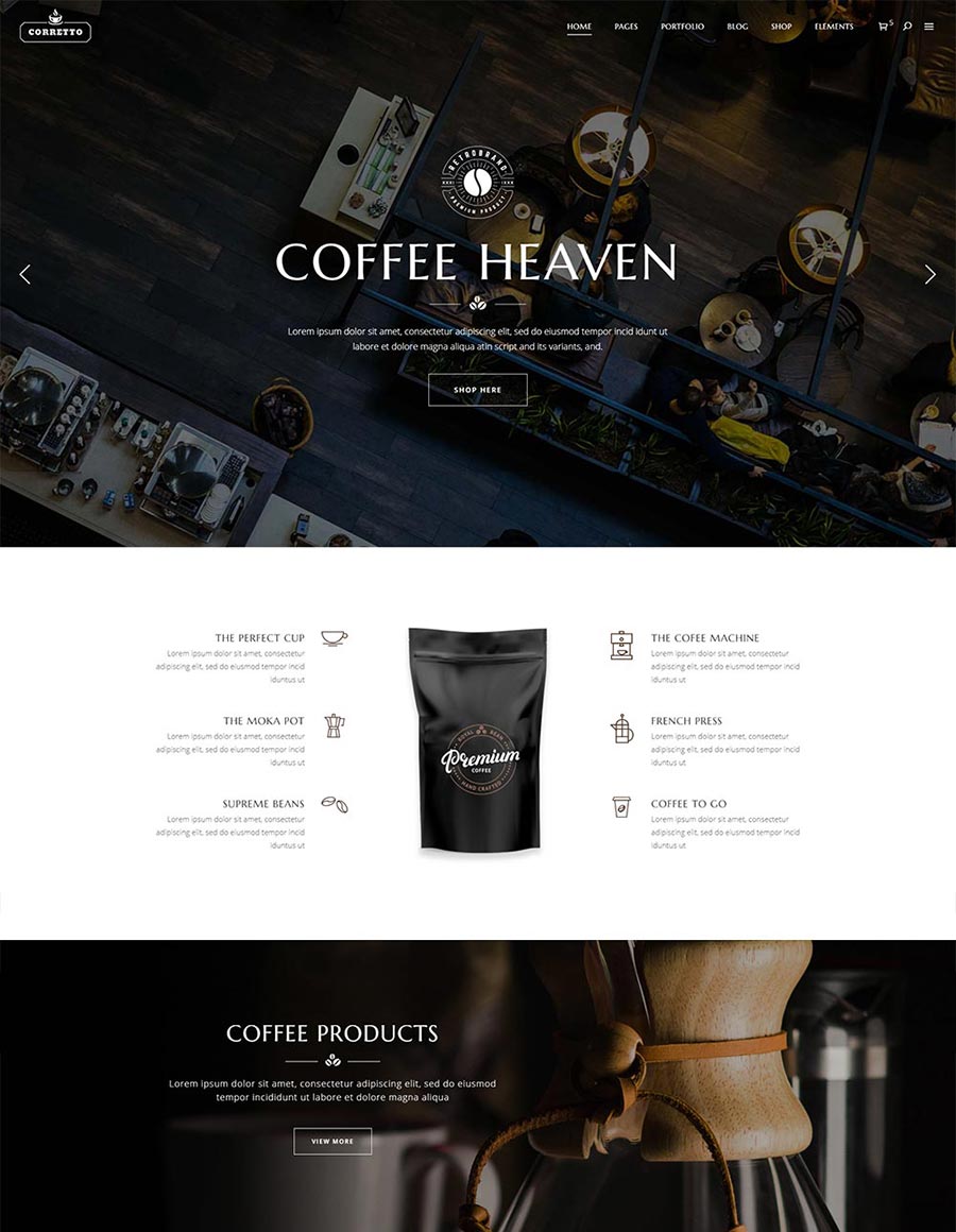 Corretto WordPress Theme