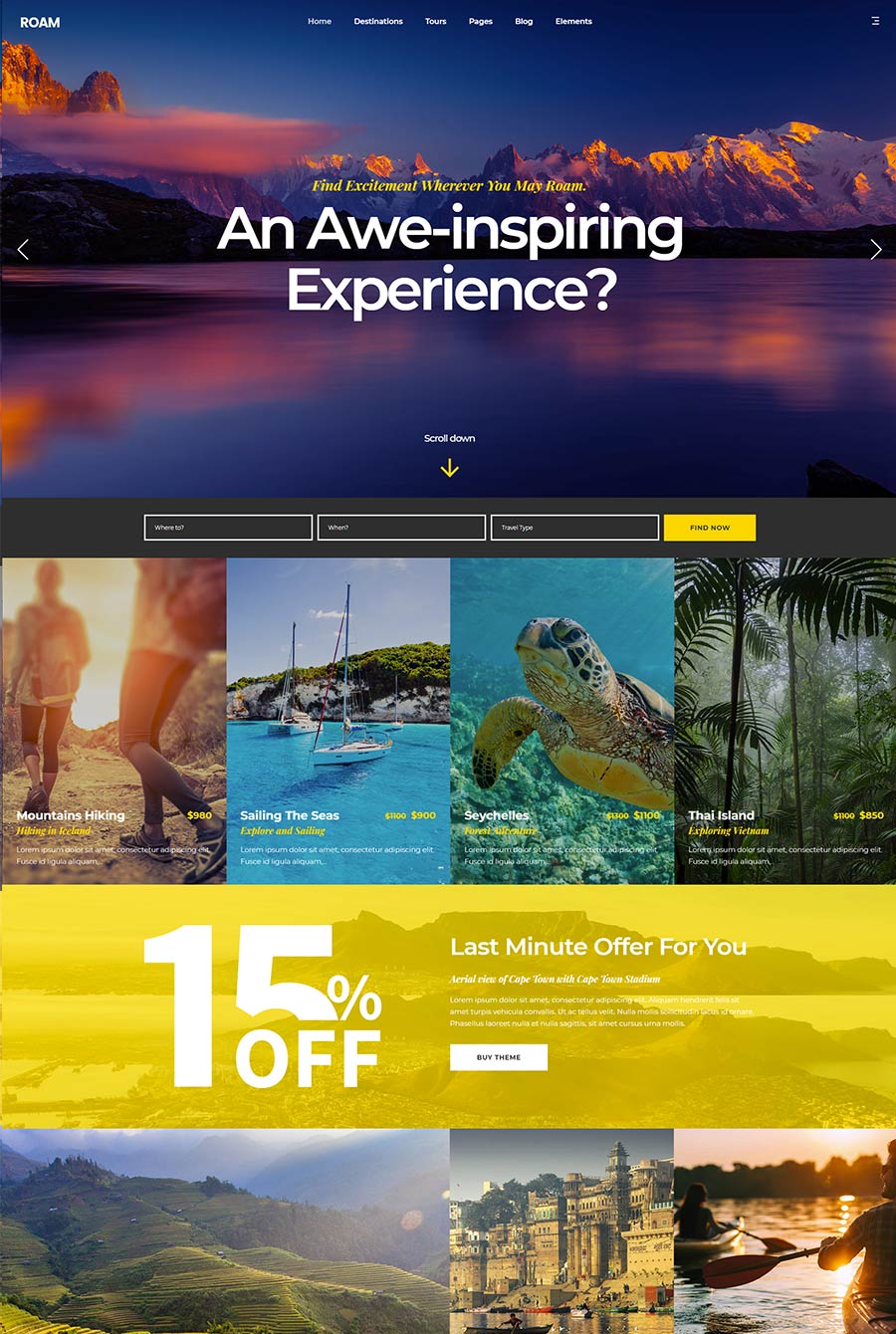 roam travel & tourism theme nulled