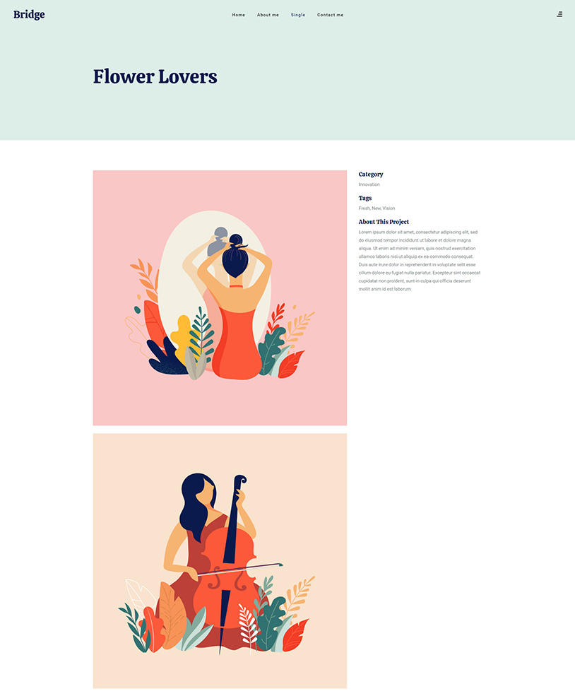 Artist Portfolio Demo for Bridge Theme - Qode Interactive