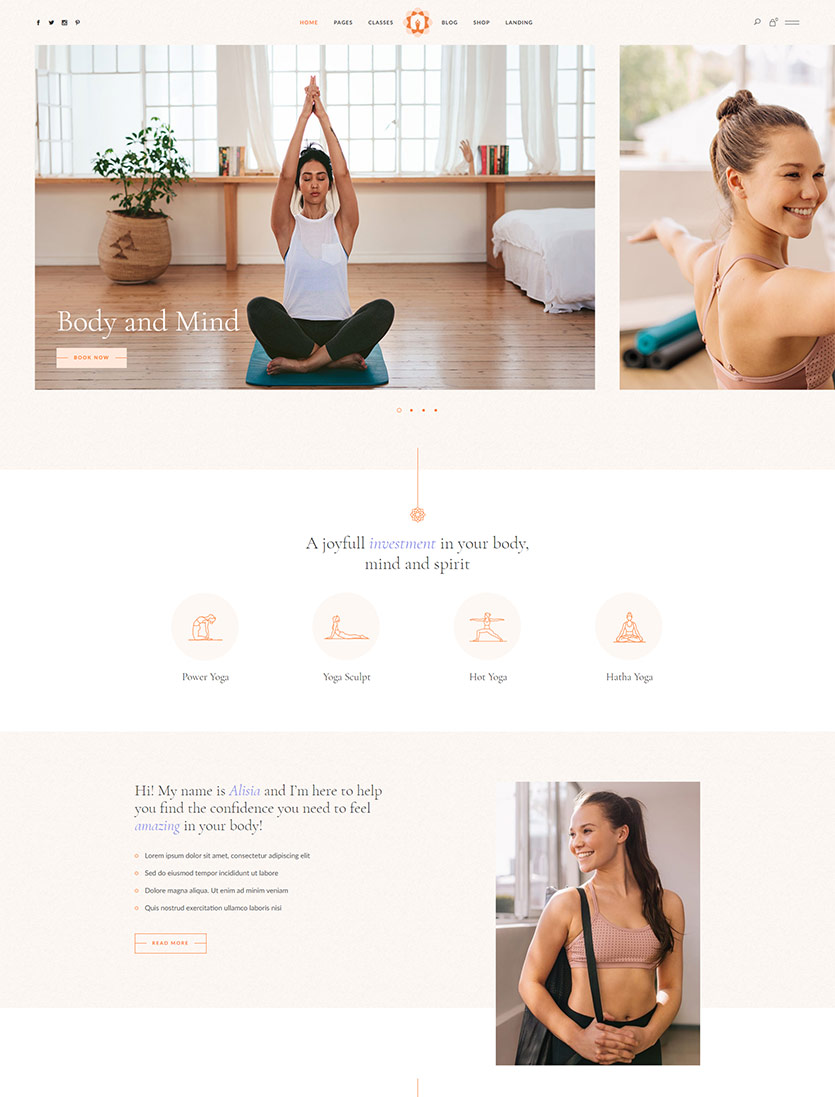 Ashtanga – Yoga Studio Theme – Qode Interactive