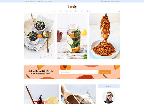 420-Food-blog Bridge Theme Demo