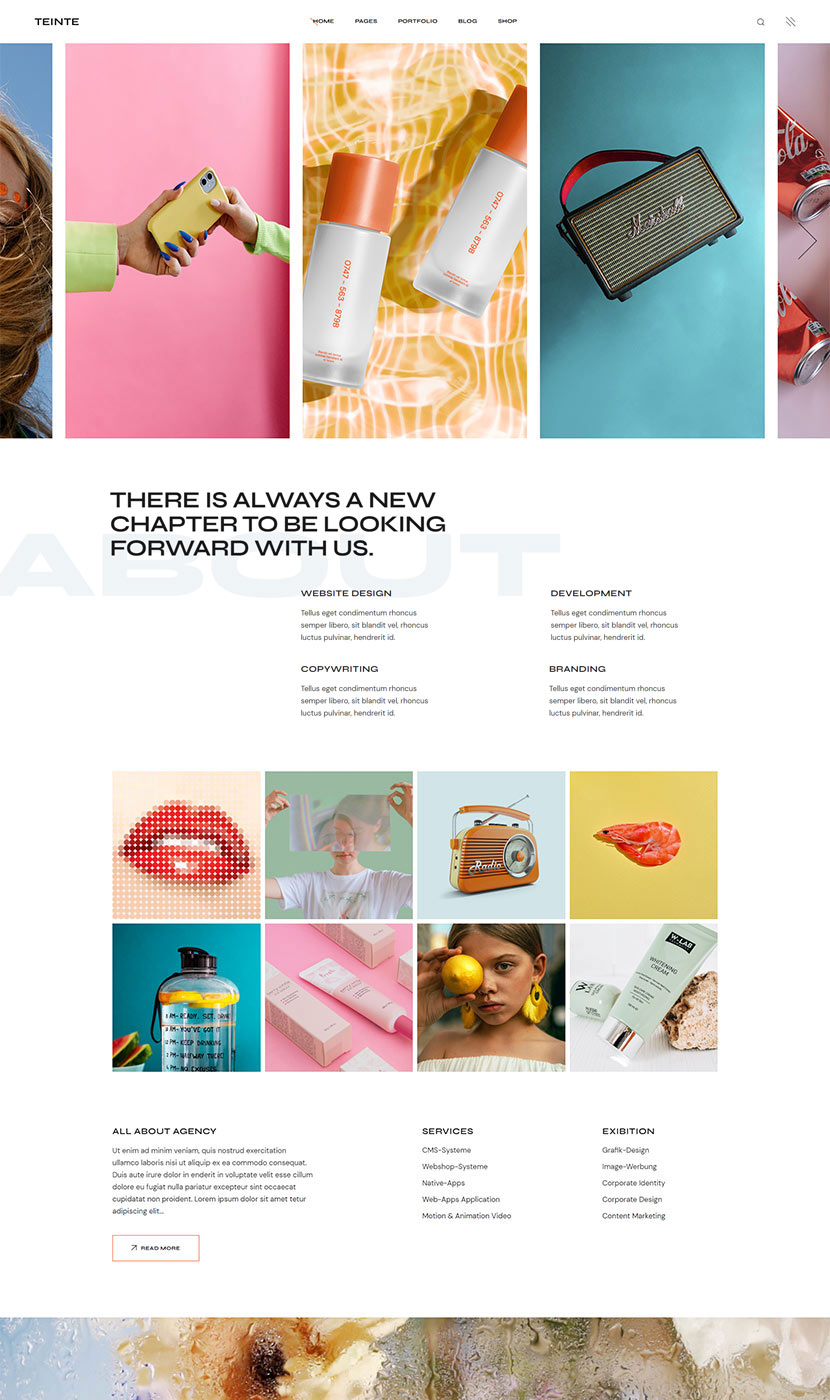 Teinte A WordPress Theme