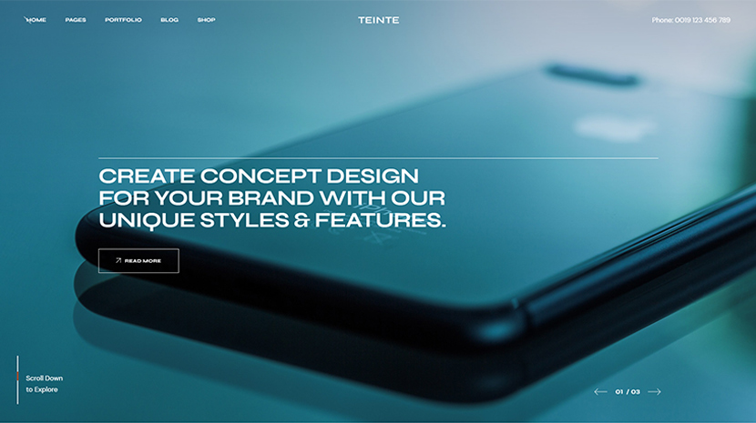 Teinte A WordPress Theme