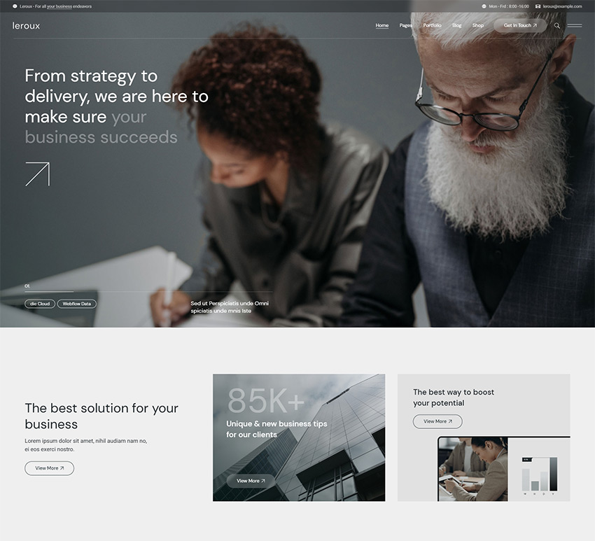 Leroux Wordpress Theme