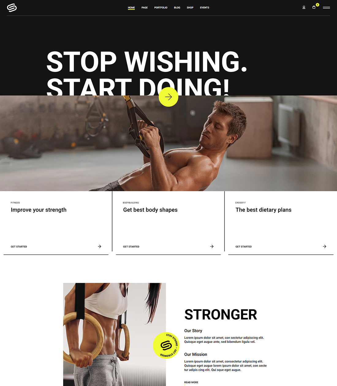 Stronger - Gym and Fitness Theme