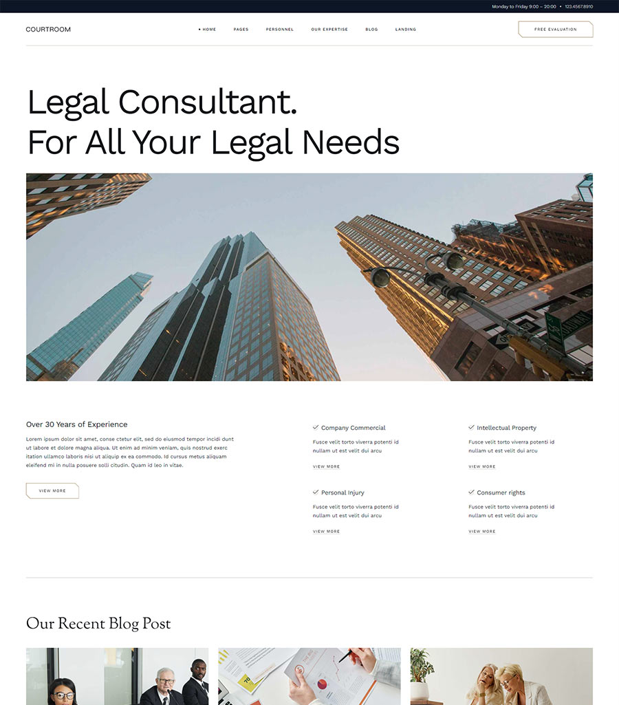 Courtroom WordPress Theme