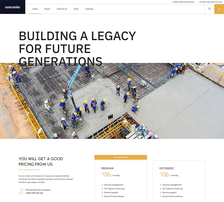 MasteBuilder WordPress Theme