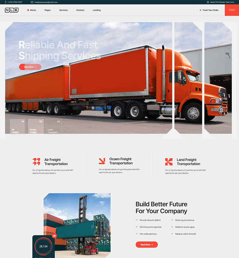 FreightExpress WordPress Theme