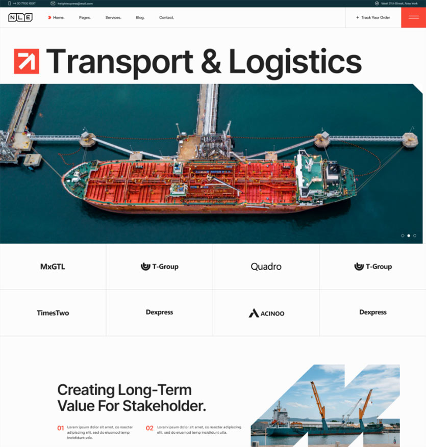 FreightExpress WordPress Theme