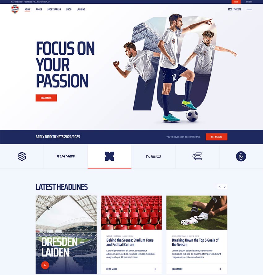 GoalKick WordPress Theme