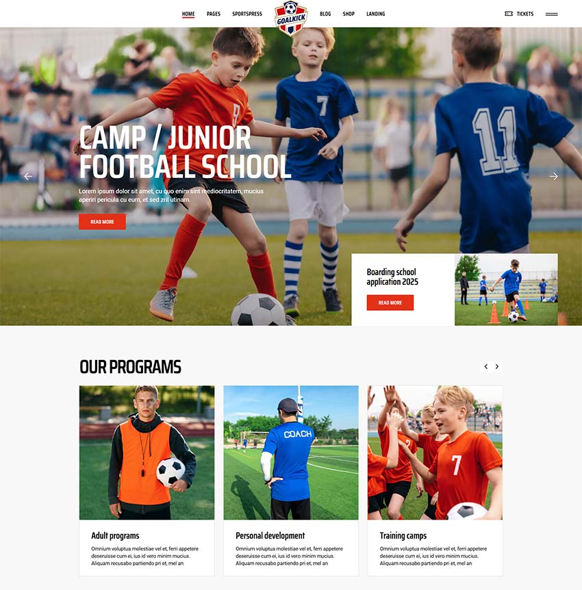 GoalKick WordPress Theme