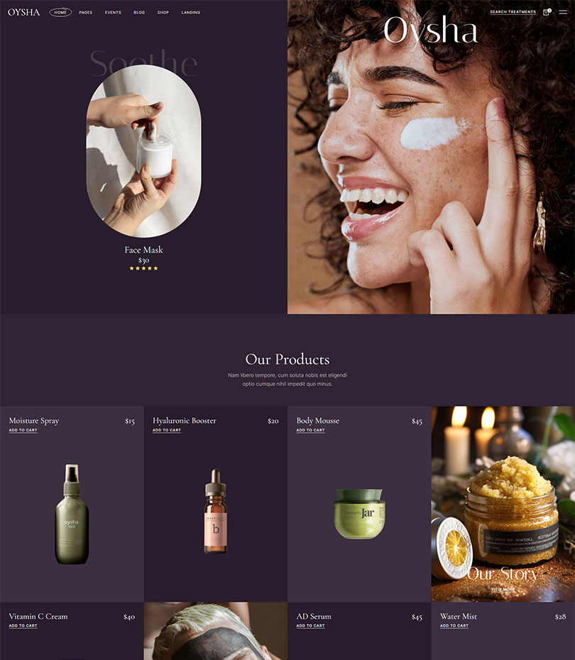 Oysha WordPress Theme